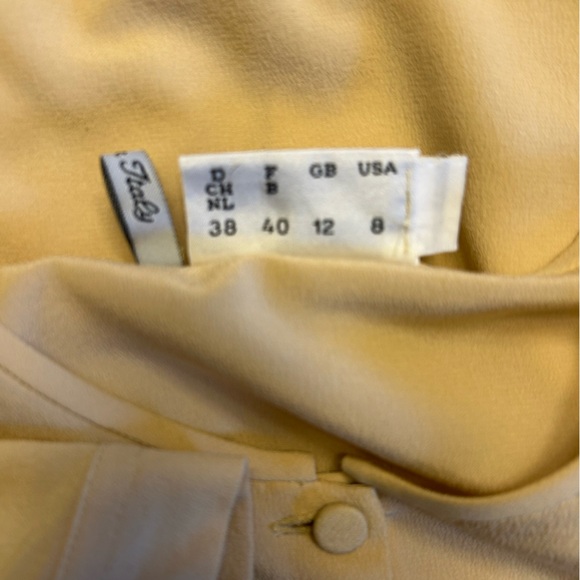 Pianoforte di MaxMara Vintage 90s Beige Semi Sheer Button Down Top 42 8 Small - Picture 4 of 5